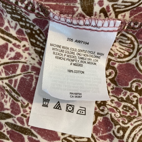 Columbia blouse cotton palm tree mauve 2X - Picture 11 of 17